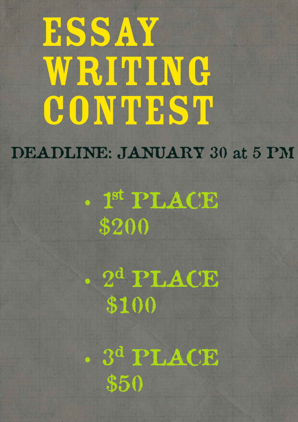 IT’S COMPETITION TIME